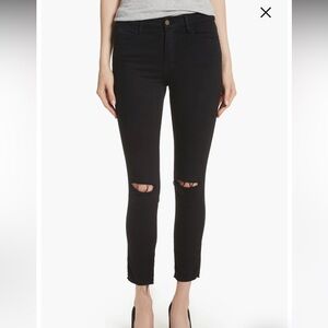 Frame High Rise Distressed Jeans